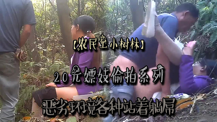 农民工小树林20元嫖妓偷拍系列恶劣环境各种站着躺屌对白清晰}