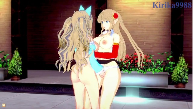 【3D】佳恩和阿玛瑞参与了激烈女同性恋游戏}
